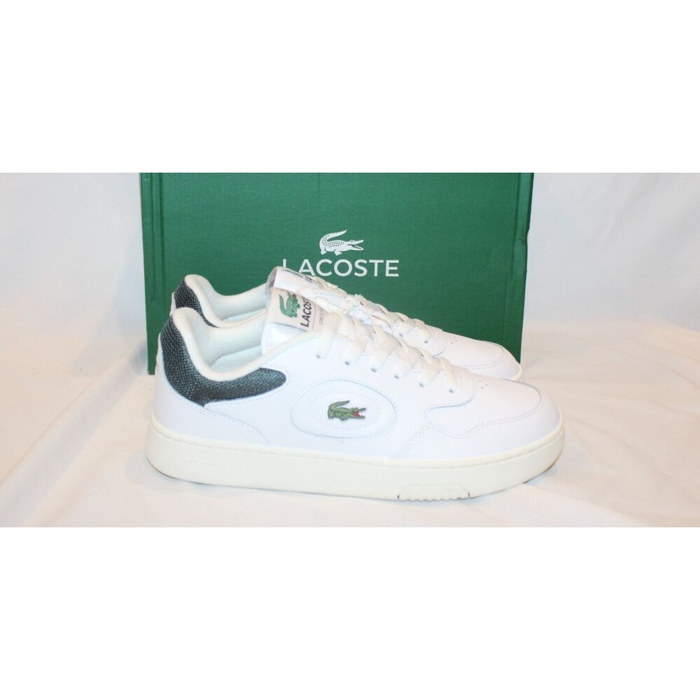 Lacoste Lineset Leather Sz 9 Men's White/Dark Green Lifestyle Sneakers 223 NEW